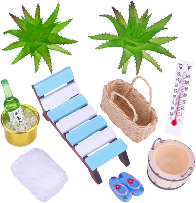 Miniatur Deko Sauna Zubehör, 11Teile Wellness Deko Zubehör, Mini Sauna Wellness 