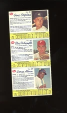 1962 Canadian Post Baseball 3 card Panel Stephens Dalrymple Altman 95/197/187