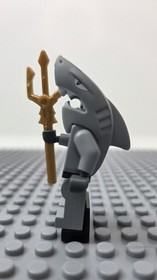 Lego Minifigure Atlantis Shark Warrior With Gold Trident 8078