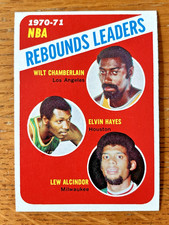 1971-72 Topps NBA Rebound League Leaders Abdul-Jabbar * Chamberlain *Hayes EX+