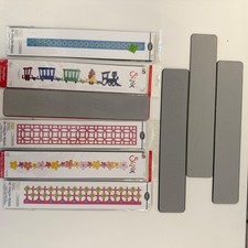 Lot of 9 Retired Sizzix Strip Border Dies  some new some used