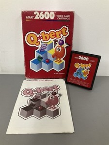 Jeu Atari 2600 Q*bert - Version PAL Complète En Boîte (N°8056S) - État Correct - Collection Rétro