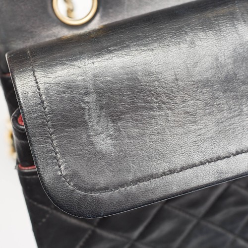 Chanel Black Quilted Leather Medium Vintage Classic Double Flap Bag - Picture 8 of 10
