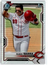 2021 BOWMAN DRAFT CHROME REFRACTOR RUBEN IBARRA CINCINNATI REDS #BDC-189