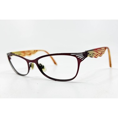 Morel Koali Eyeglasses Womens Red Gold Wing Temple 6942K 53-15-135