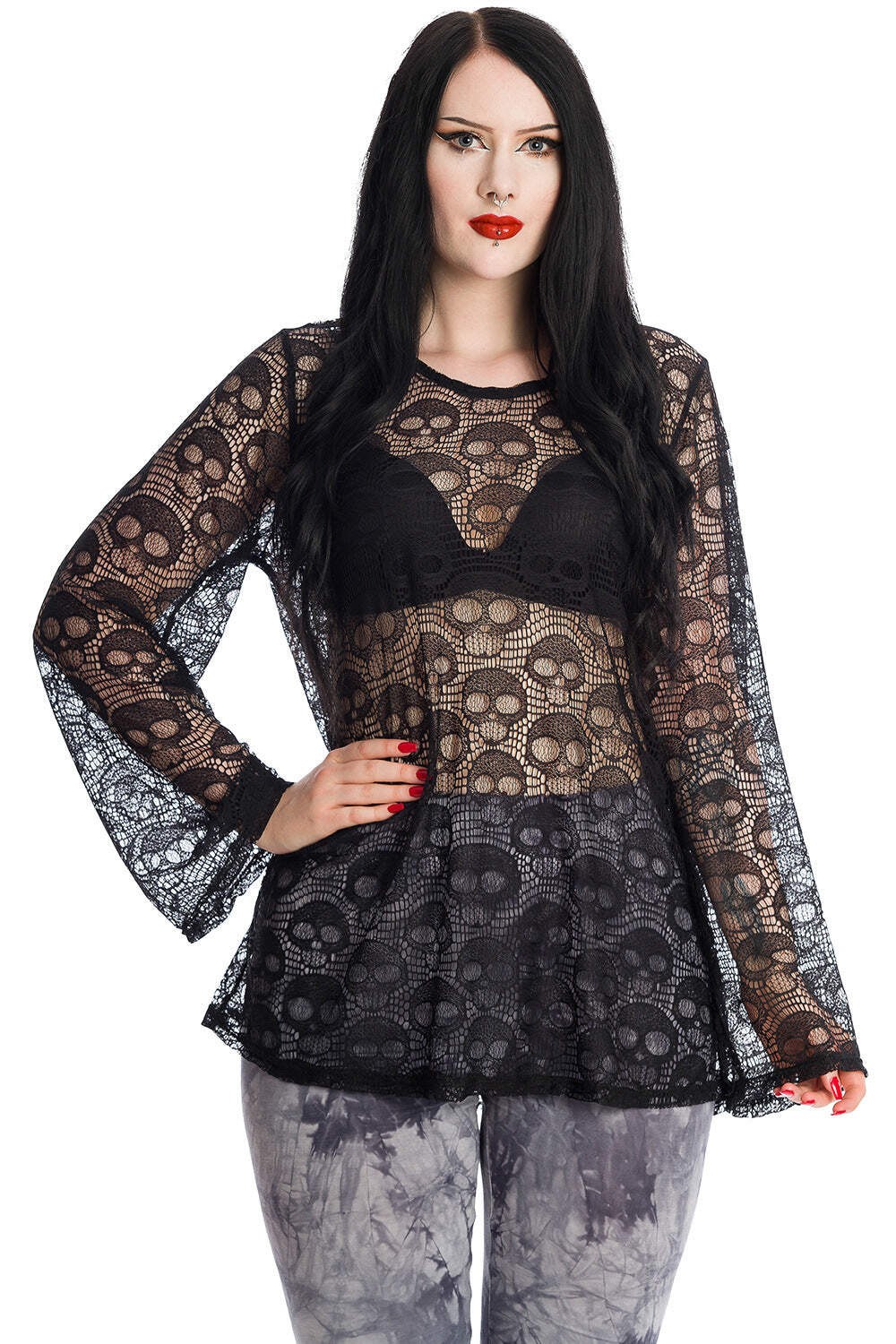 Banned Apparel - Lace Skull Dress