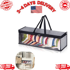 Hat Organizer for Baseball Caps, Large Storage Bag with Handles Zipper Grey