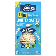 Organic Thin Brown Rice Cakes, Lightly Salted, 6 oz (168 g)
