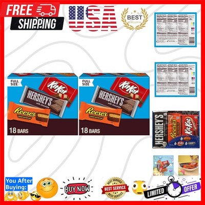 KIT KAT and REESE'S Assorted Milk Chocolate, Full Size Easter Candy Bar Varie...