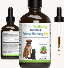Pet Wellbeing Adrenal Harmony Gold for Dogs 4 oz