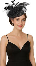 Fascinators Hats for Women, Derby Fascinator Headband, Lightweight Tea Party Hat