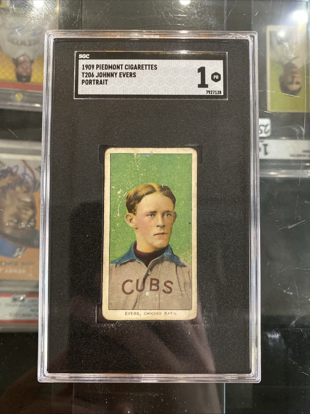 1909 Piedmont Cigarettes T206 Johnny Evers Portrait Sgc 1