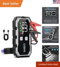 Compact 12V Jump Starter with Smart Cables & LED Flashlight – Lifesaver Kit