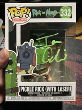 Funko Pop! Vinyl: Rick and Morty Pickle Rick #332 Signed By Ian Cardoni