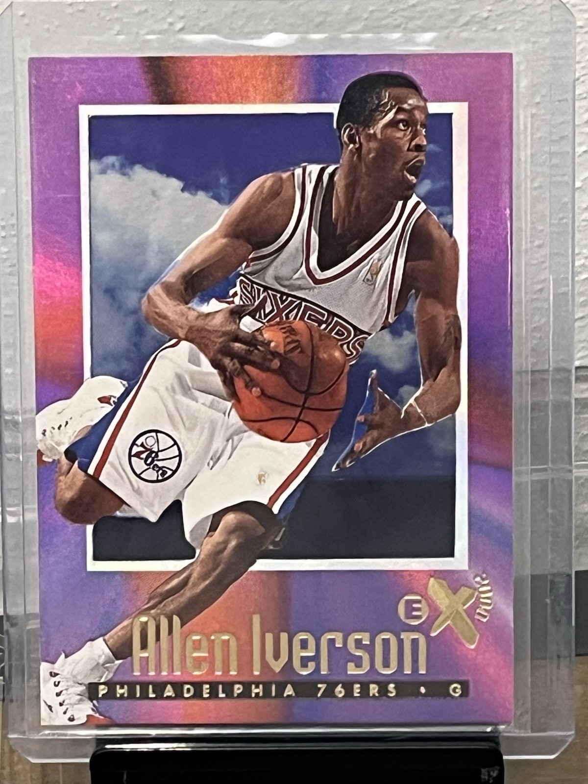 SkyBox E-X2000 Allen Iverson #53 Philadelphia 76ers NBA 1996-97 HOF Rookie RC
