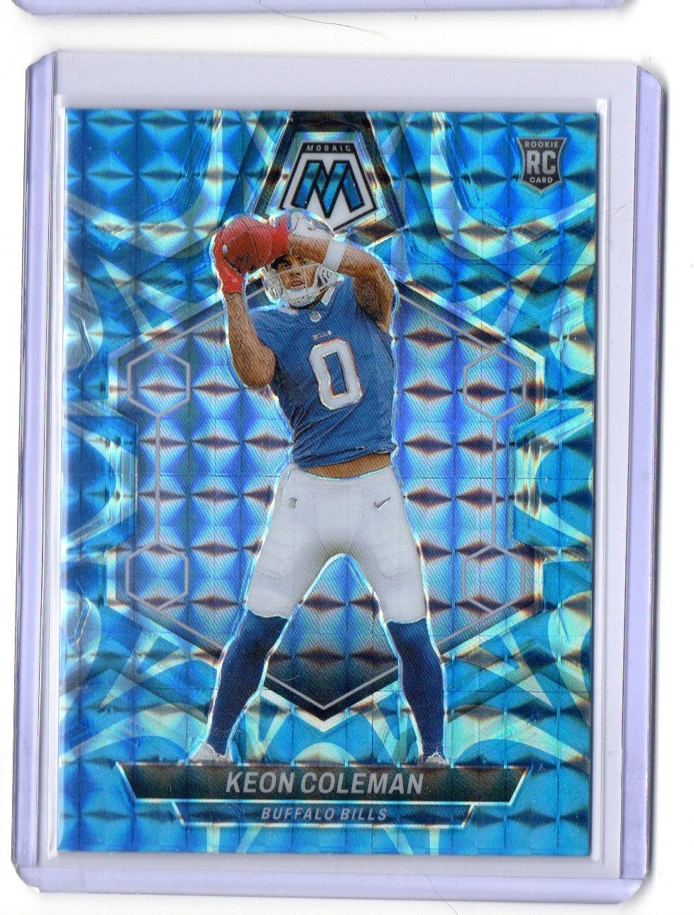 2024 Panini Mosaic - Rookies Keon Coleman #333 Reactive Blue Mosaic Prizm (RC)