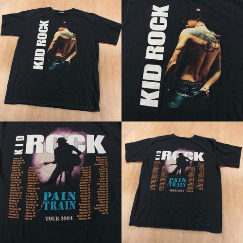 KID ROCK Pain Train 2004 Tour concert tee t-shirt LARGE tag vtg y2k rap rock