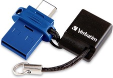Verbatim 32GB Store n Go Dual OTG USB 3.2 Gen 1 Flash Drive for 32GB, Blue
