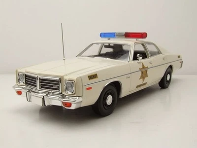 GREENLIGHT COLLECTIBLES Dodge Coronet Hazzard County Sheriff 1975 beige Modellauto 1:18 Greenlight