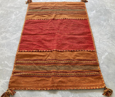 Vintage Traditionell Handgeknüpft Schön Marokkanisch Kelim Boden Teppich Carpet 178x116 cm