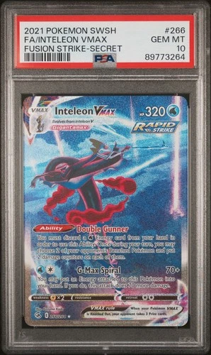 Inteleon VMAX # 266/264 Alt Art | Pokemon TCG 2021 Fusion Strike | PSA 10 GEM MT