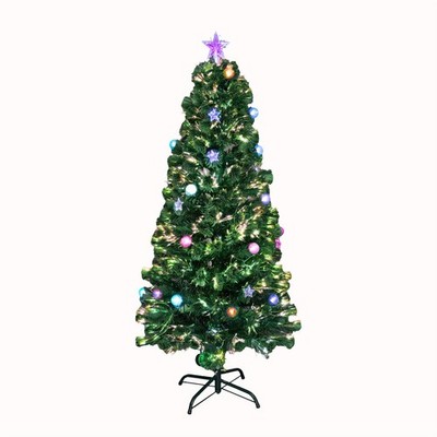 LED Weihnachtsbaum Pre-Lit Grün Glasfaser Lichter Weihnachten Festlich Home Decor 3FT