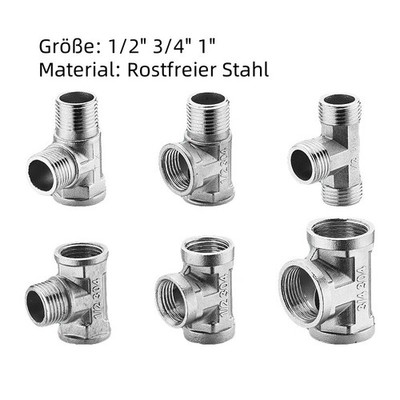 201 Edelstahl Gewindefittings Gewinde Fitting Gewindefitting T-Stück Fittinge