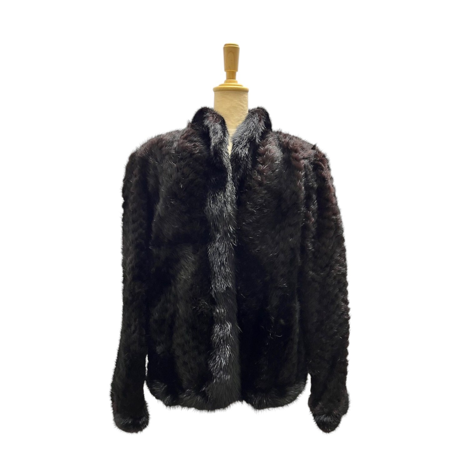 SAGA MINK Real Mink Fur Coat Jacket Brown Authentic Luxury Warm Size M/L Japan