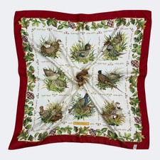SALVATORE FERRAGAMO SCARF 100 SILK ANIMAL DESIGN SCARVES ON MULTI COLOR S86