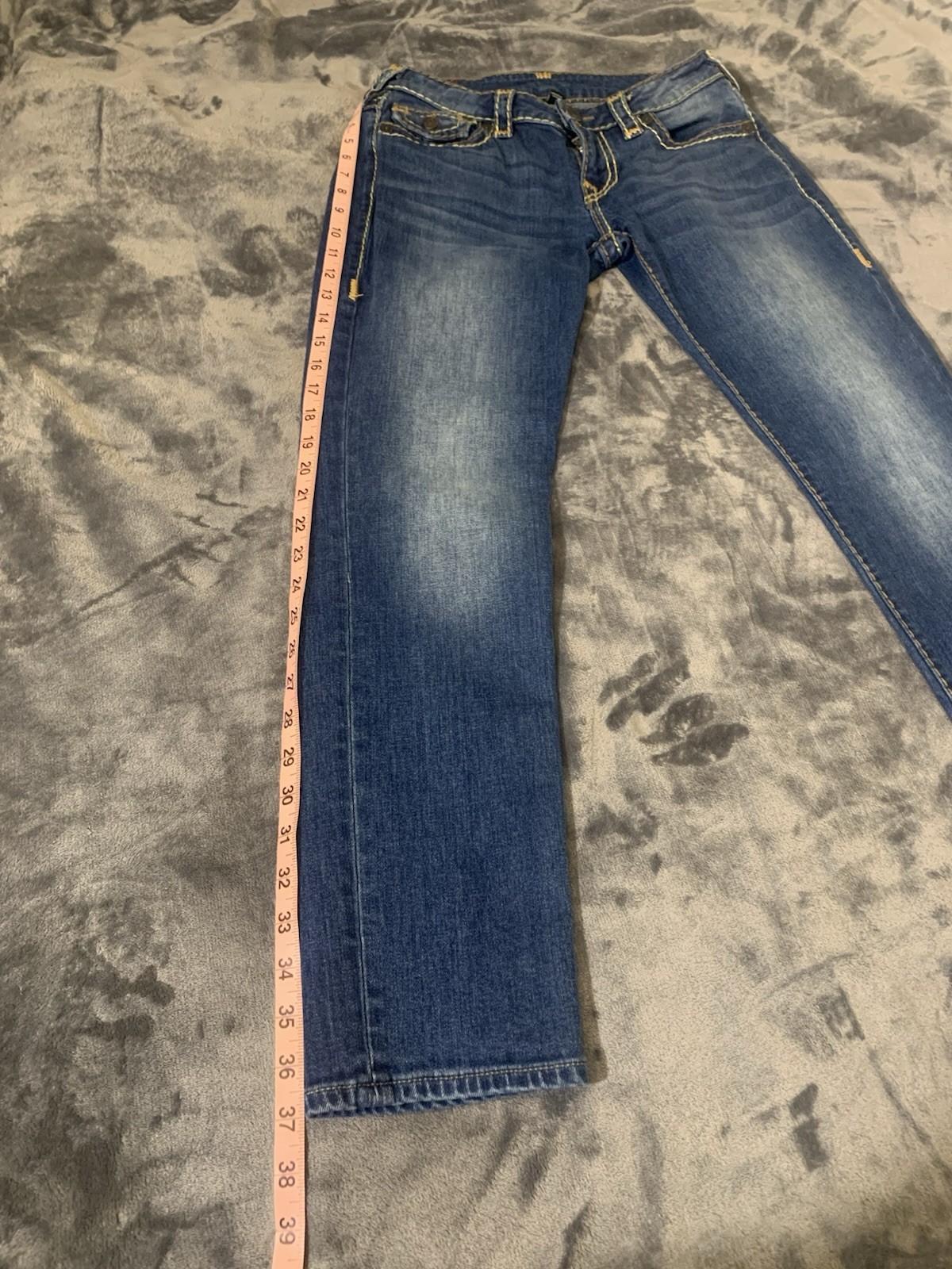 True Religion CAMERON SUPER T Big Stitch Jeans Made In USA Sz 25 thumbnail 7