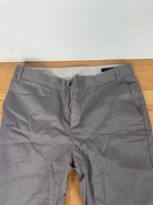 Claiborne Men s Chino Pants Gray 32x30 Straight Leg Cotton Casual Dress Slacks
