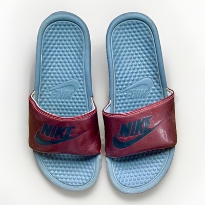 NIKE Mens Benassi JDI Slide Sandal VTG Y2K  JUST DO IT  Flip Flops RED/BLK US 7