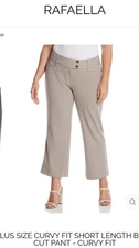 NEW $54.99 RAFAELLA "The CURVY Boot"  High Rise Pants 22W/EEEEG  SLIMMING SHORT