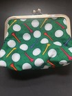 Cute Golf Purse Green Golf Tee Clutch / XL coin purse as is! — photo 4