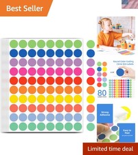 1600 High-Quality Color Coding Stickers - 3/4 Inch Round Labels for Teaching