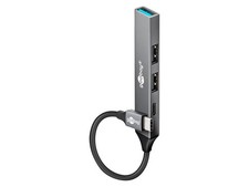 Slim 4-Port USB-Hub, USB-C  auf USB-C  /USB-A, 5 Gbit/s - 74459