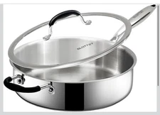SLOTTET Tri-Ply Stainless Steel Saute Pan