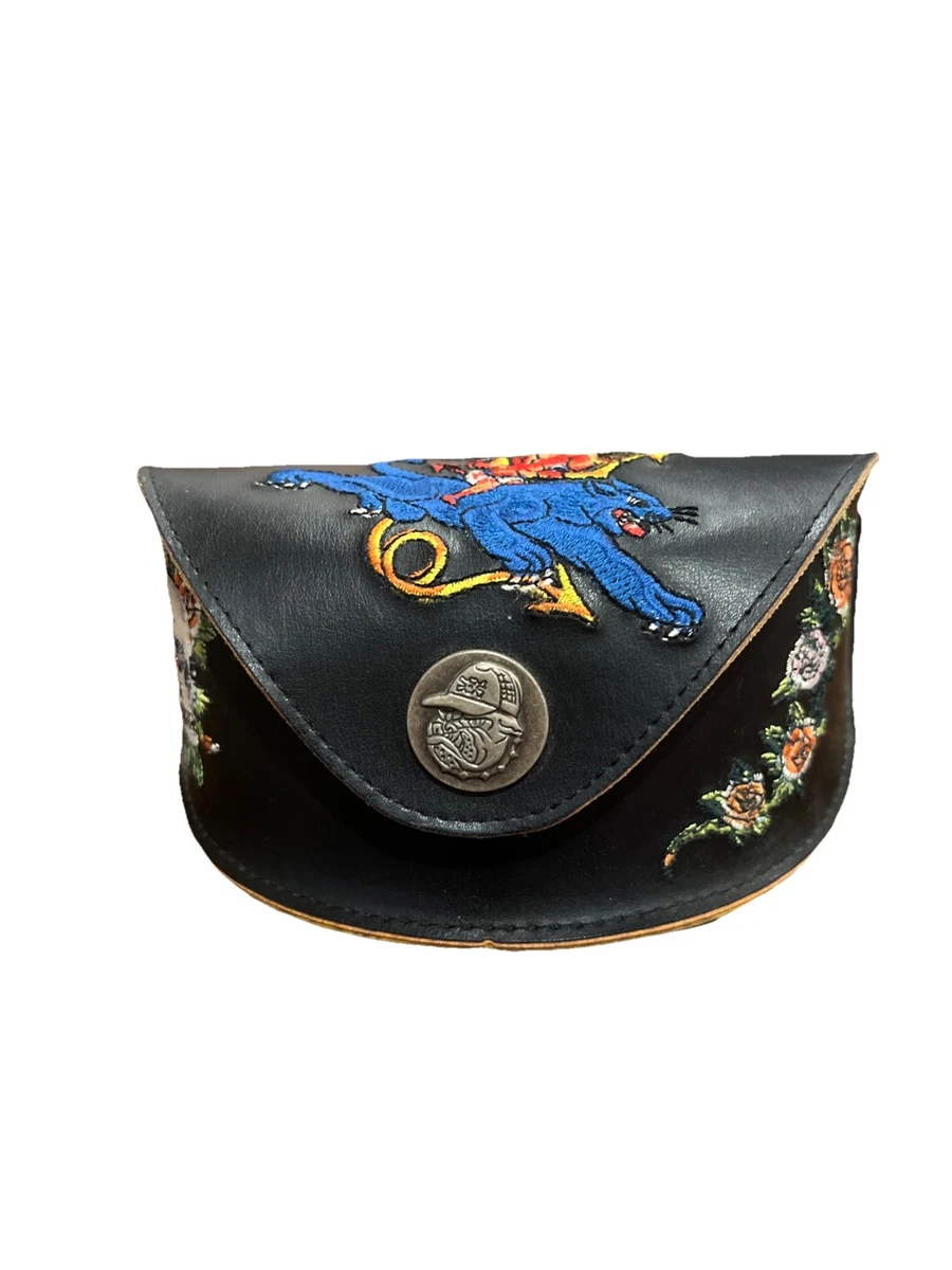 Ed Hardy Vintage Tattoo Eyewear Leather Sunglasses Case Ed Hardy Vintage Tattoo Eyewear Glasses Case with skulls and  main image 4