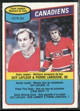 1980-81 O-Pee-Chee Guy Lafleur / Pierre Larouche #216 Montreal Canadiens