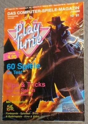 Play Time 1991 Nr. 10 - Okt. 91 - Computer-Spiele-Magazin - Riesen-Poster - Z1-2