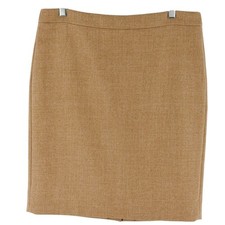 Vintage J. Crew No. 2 Pencil Skirt S03216 Camel 100 Double Serge Wool Lined 12P
