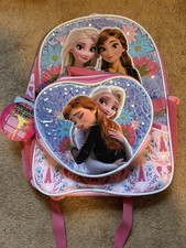 Disney Princess Frozen Elsa Anna Olaf 16" Backpack Book Bag School Pink