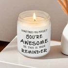 Lavender Scented Candle Inspirational Unique Gift for Anyone Stocking Stuffer