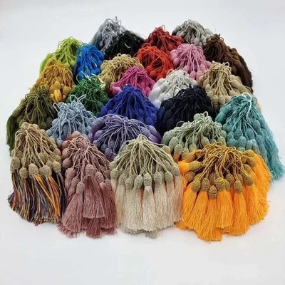 50pcs Bulk Lot 15cm Hanging Rope Silk Tassels Fringe Trim Sewing Curtain Crafts
