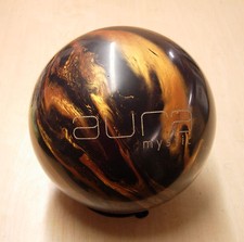 g4- 16 2oz NIB Brunswick AURA MYSTIC Bowling Ball BLACK SOLID GOLD PEARL HY