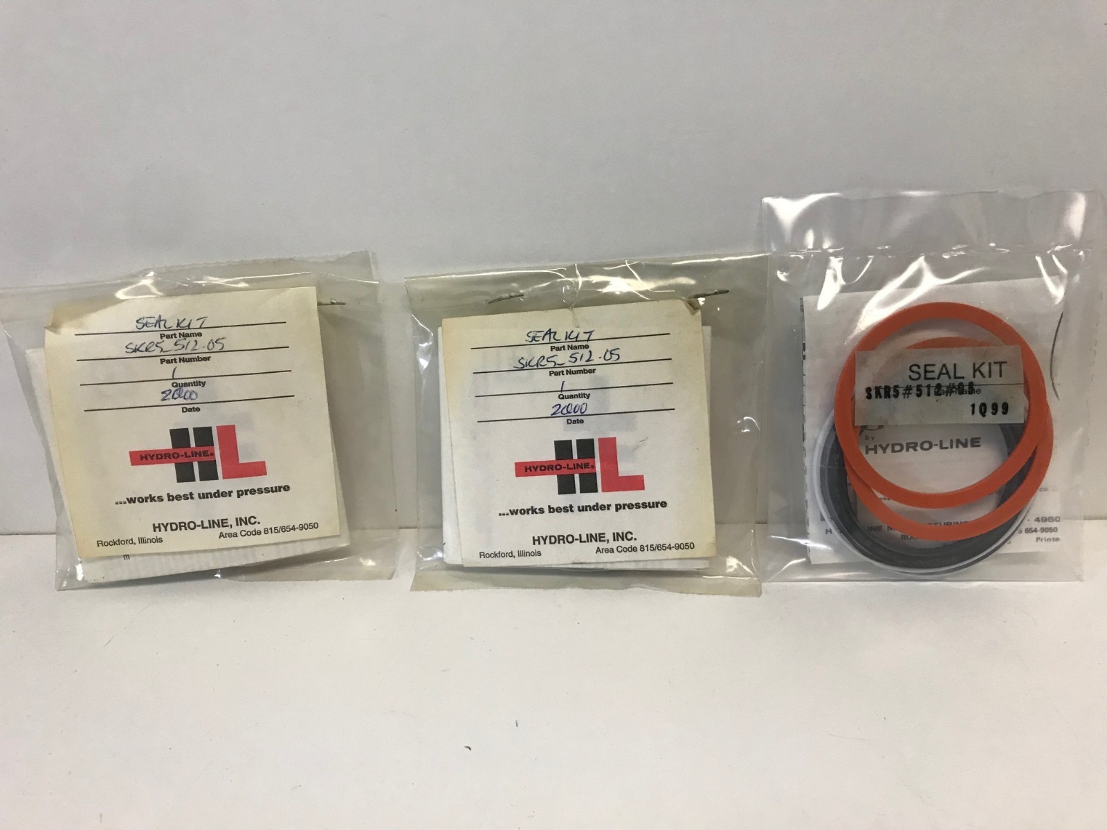 (3) NEW OLD STOCK HYDROLINE HYDRAULIC CYLINDER SEAL REPAIR KITS SKR5