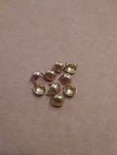 3/8" Solid Brass Round Spots / Studs For Leather 5/16" Prongs (Pack Of 100)