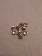 3/8" Solid Brass Round Spots / Studs For Leather 5/16" Prongs (Pack Of 100)