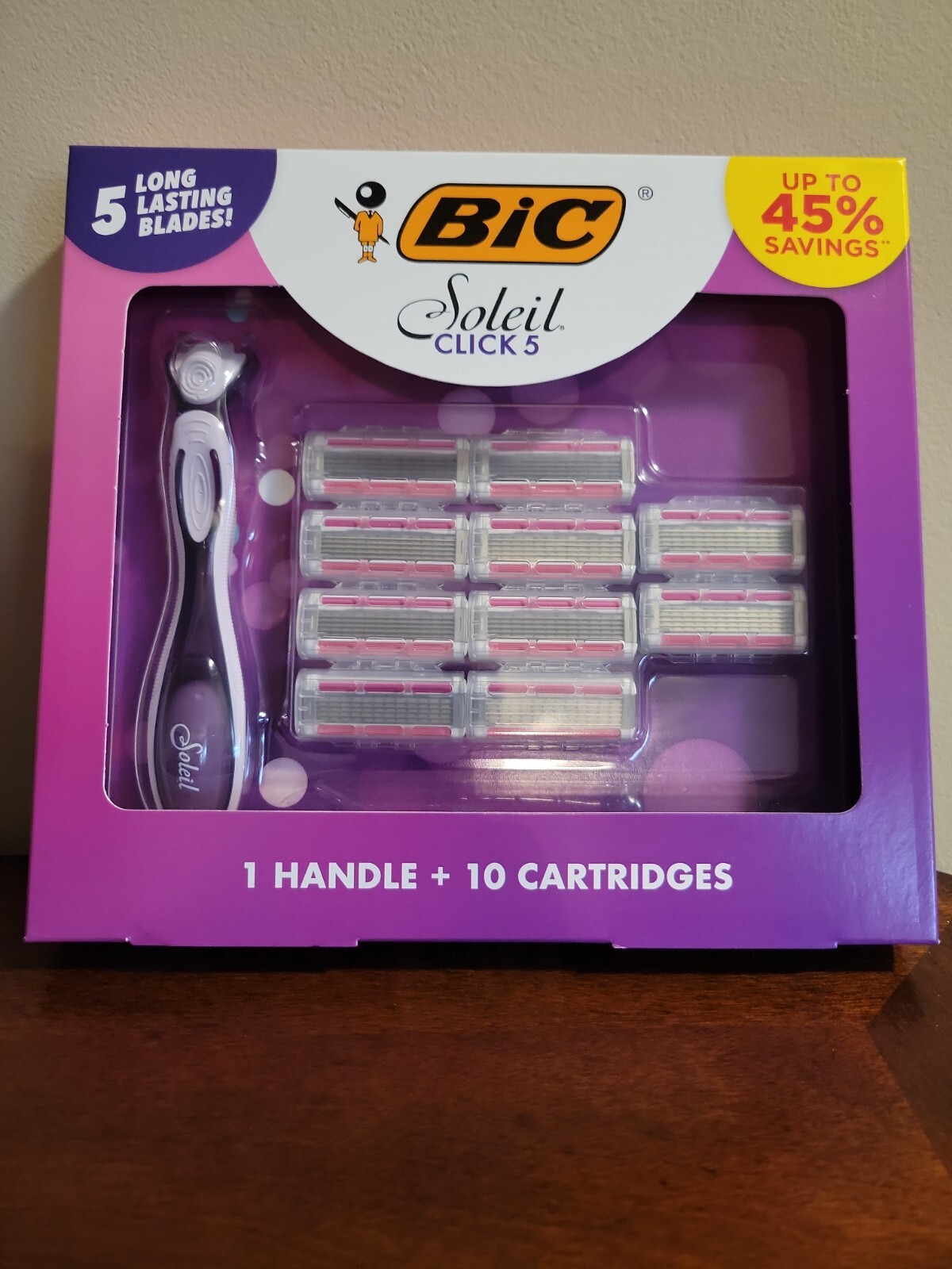 Bic Soleil Click 5 Women’s Razor Gift Set Includes 1 Handle & 10