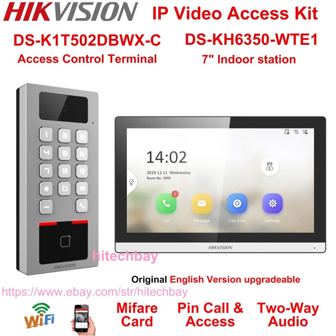Hikvision IP Video Access Kit DS-K1T502DBWX-C Terminal + DS